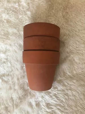 4.5  Vintage Terra Cotta Pots Set Of 3 • $14.99