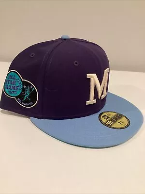 Milwaukee Brewers New Era 59FIFTY Purple Blue Hat Cap Size 8 New • $83.29