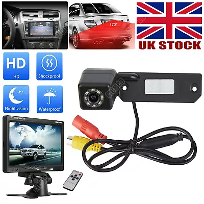 7  Monitor + 8LED HD Rear View Reverse Camera For VW Transporter T5 Caddy Touran • £40.47