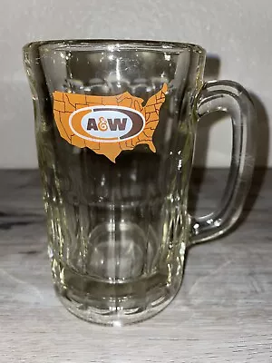 AW ROOT BEER Vintage Clear GLASS MUG United States Logo A & W • $6.99