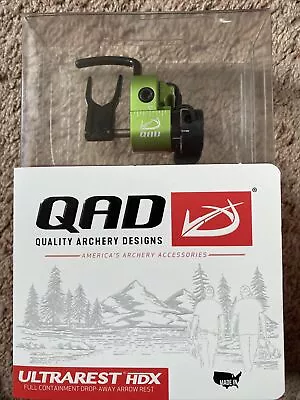 New Qad Ultra Pro Series Hdx Green Color Arrow Rest Hd-x • $157.99