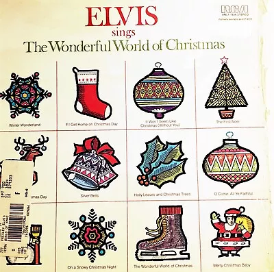 Elvis Presley–Elvis Sings Wonderful World Of Christmas LP 1975 RCA EX/M-Shrink! • $18.95