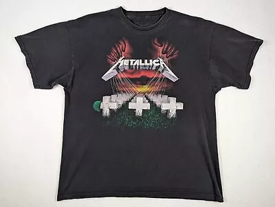 VTG Metallica Master Of Puppets 2007 Black Tee Shirt METAL ROCK BAND Sz XL.  • $13.99