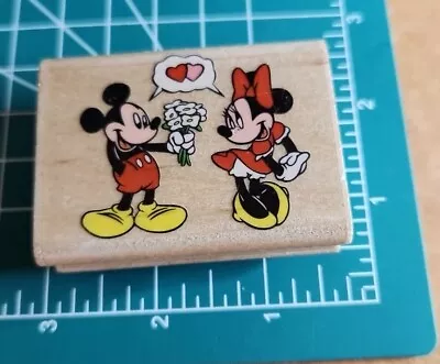 Rubber Stampede: Disney Rubber Stamp.  Mickey Minnie - Mouse Love   Valentines • $7.99