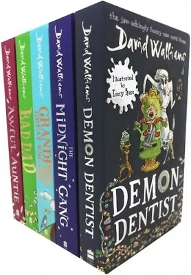 David Walliams Series 2 : 5 Books Set Pack Midnight Gang Bad Dad  Awful Auntie • £24.45