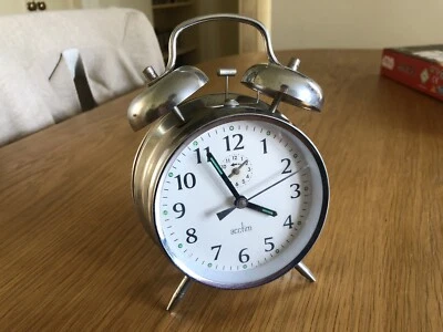 £2.50 • Buy Acctim Analogue Alarm Clock  Mechanical Metal Bell Alarm Luminous