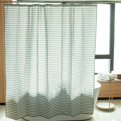 $13.49 • Buy Decorative Fabric Shower Curtain With 12 Hooks 72x72 Inches