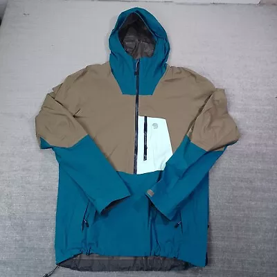 Mountain Hardwear Jacket Men M Blue Exposure Paclite Gore Tex Lightweight Hiking • $75.50