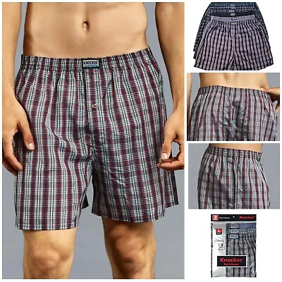 Men Shorts Boxer Trunk Lot 3 6 12 Pack Plaid Knocker Checkered Underwear Briefs • $12.30