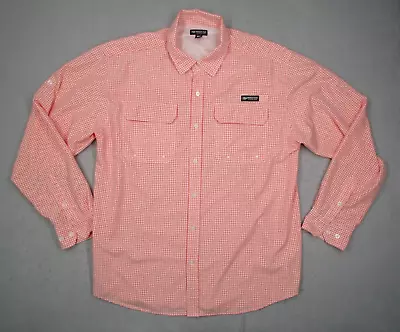 Mossy Oak Shirt Mens Extra Large Pink Button Up Performance Fishing Staghorn • $25.99