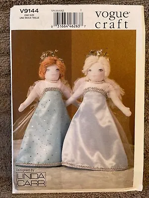 Vogue Craft Pattern V9144 ~ 14  Yarn Hair Princess Doll & Dresses By Linda Carr • $3