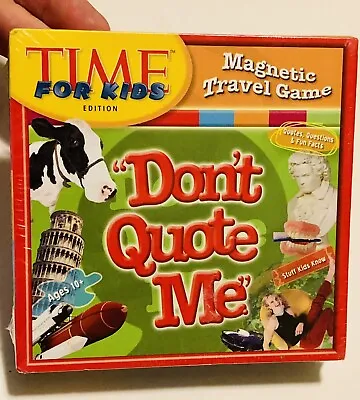 Don’t Quote Me (Time For Kids Edition) - Magnetic Travel Game BN Sealed Box • $11.98