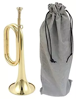 Brass Cavalry Bugle For Professional Military Orchestra B Flat With Mouthpiece • $42.07