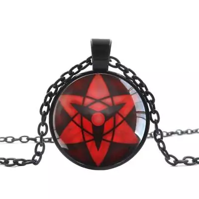 Necklace Red Black Chain Sharingan Eye Carabiner • $30.73