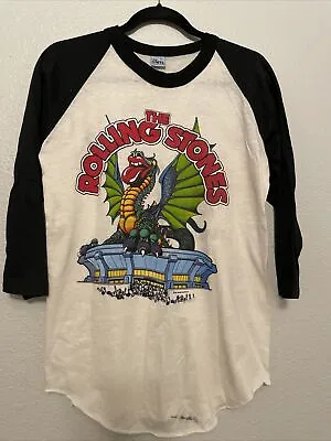 The Knits Vintage Rolling Stones 1981 Tour Live Sold Out Raglan Shirt Size Large • $195