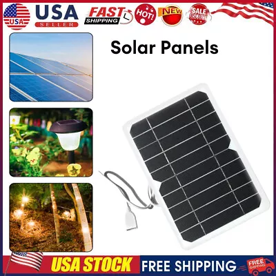 5W Solar Panel Mobile Phone Charger Portable Outdoor Camping Power Source USB 5V • $16.04