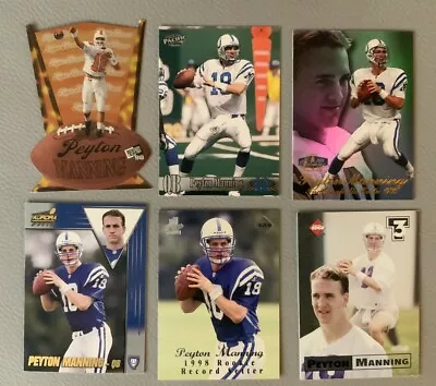 Peyton Manning Assorted Football Rookie Card Lot (6) Different & Free Gold Card  • $34.99