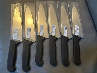 Victorinox Swiss Army 5.2063.20 8  Fibrox Straight Chef's Knife - Black SET OF 6 • $99