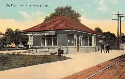 Miamisburg Ohio Big Four Depot Vintage Postcard AA27338 • $24.75