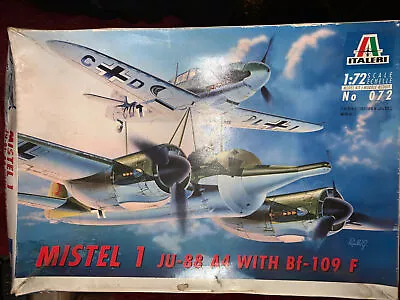 Italeri Mistel 1 JU-88 A4 With Bf-109 F Model 1/72 Kit No 072 • $29.88