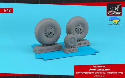 ARMORY ARAW48422 1/48 AVRO Lancaster Wheels EARLY Type W/weighted Tyres • £15.80