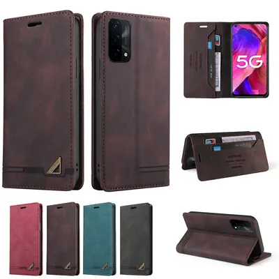 Matte Wallet Leather Flip Cover Case For Oppo A57 5G A96 4G A76 A16 A54 A74 A53S • $17.75