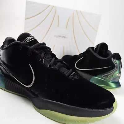 Lebron 21 Men's US 15 Black Grey Green Metallic Nike Air Basketball Tahitian XXI • $139.20