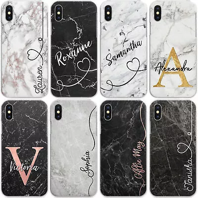 Personalised Marble Phone Case;Hard Cover For Samsung J - Custom Initials/Name • £4.99