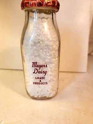$10 • Buy Meyers Dairy, Grade A Products. Half Pint Bottle, Minster Ohio. With Bottle Cap