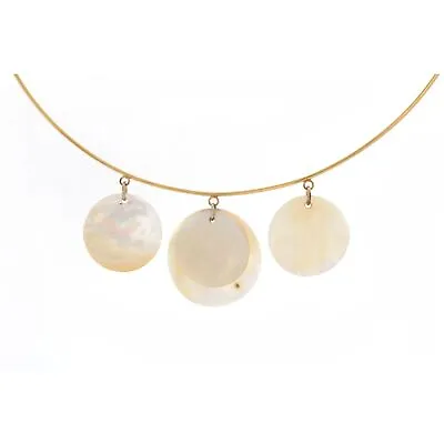 $0.99 • Buy QVC Joan Rivers Goldtone Floating Shells On Hardwire Necklace