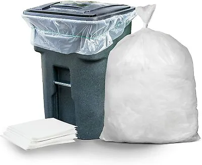 Plasticplace 95-96 Gallon Clear Trash Bags 25 Count • $31.99