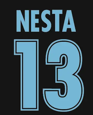 Lazio Nesta Nameset Shirt Soccer Number Letter Heat Football A 98 Maglia • £11