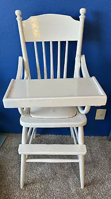 Vintage Wooden Baby High Chair • $75
