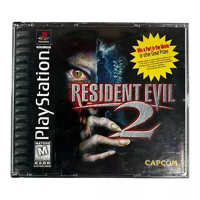 Resident Evil 2 PlayStation 1 PS1 1997 Black Label Amazing Shape • $54.95