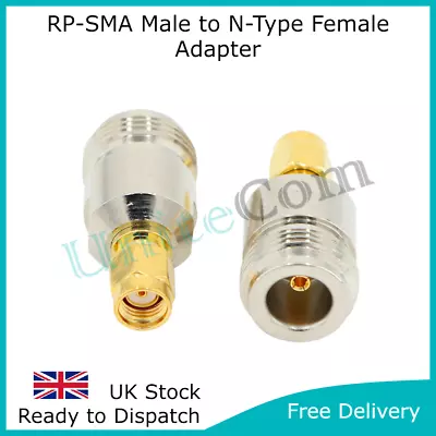 £5.45 • Buy RP-SMA Male To N-Type Female Straight Through Adapter WiFi LoRa 4G 5G Connector