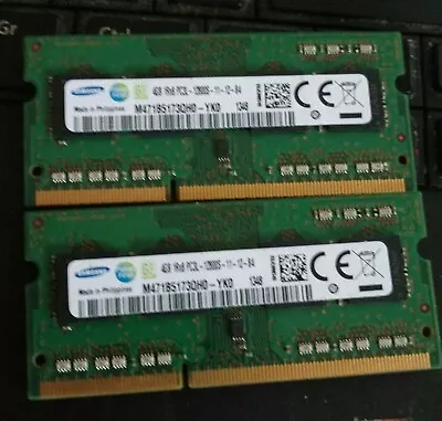 8gb Samsung PC3L-12800s DDR3 Laptop Ram Windows 7 10 Mac Upgrade DELL HP Lenovo • £9.80