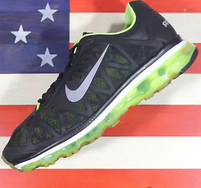 Nike Air Max 2011 Plus Black/Cool-Grey/Volt Running Shoe [429889-007] Men's 11 • $72.22