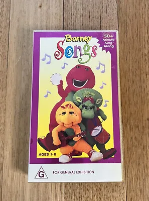 Barney Songs VHS Vintage Video Tape Sing Along At Home  Video 1995 Free Postage • $59.99