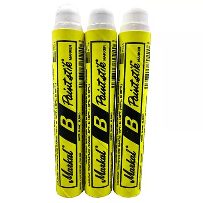 3 Markal B White Paintstik Tire Chalk Paint Sticks Crayon Surface Marker Graffit • $9.66