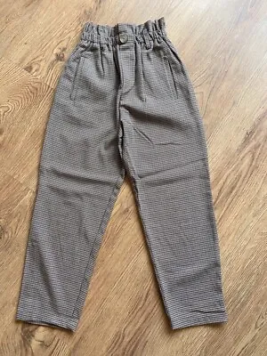 Girls Zara Checked Trousers Age 10 Years • £6