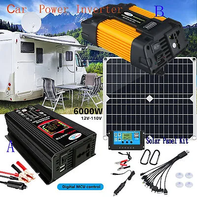 6000W Complete Solar Panel Kit Solar Power Generator 100A Home 220V Grid System • £87.30