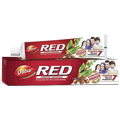 DABUR Red Toothpaste For Teeth & Gums Fluoride Free *CHOOSE SIZE & PACK* • £3.99