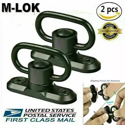  2 Kit M-LOK MLOK Quick Release Sling Mount Push Button QD Sling Swivel Adaptor • $8.49