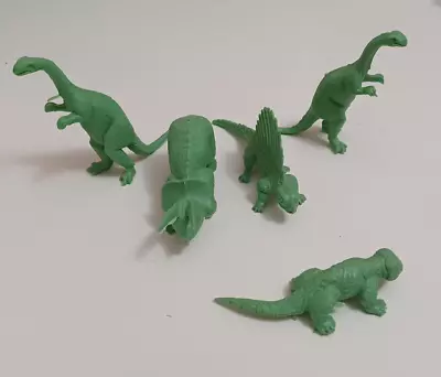 Marx Flintstones Small Dinosaurs 1960s Green Plastic Prehistoric Playset Lot 5 • $24.99