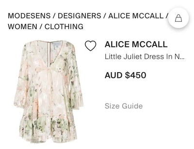 $50 • Buy Alice Mccall Juliet Dress