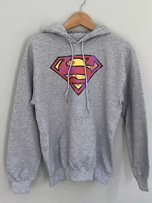 Superman Hoodie Womens Size Small Grey • £8.95