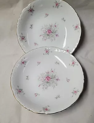 2 Meito Fine China Rose Lane 7-1/2 Inch Soup Bowls • £11.39