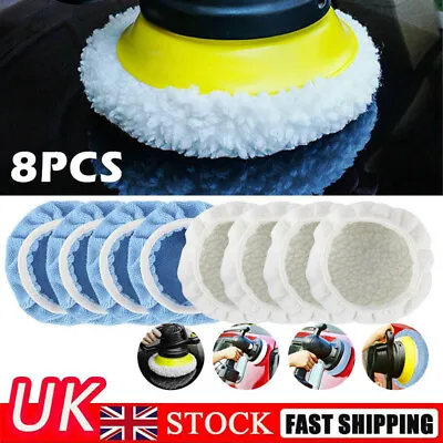 £6.99 • Buy 10PCS 6 Inch Microfiber Polisher Bonnets Car Polishing Pads Wax Wash Buffer UK