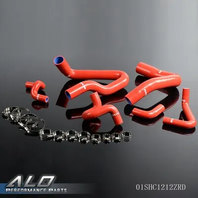 Fit For 1986-1993 Mustang GT LX 5.0L Red Silicone Radiator Hose + Clamps Kit • $38.50