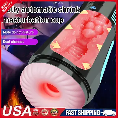 Automatic Male Retractable Cup Vibration Pocket Fully Auto Decompression Cup💕 • $9.99
